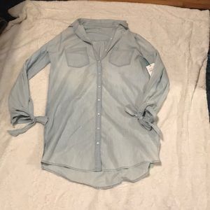 Jean button up dress